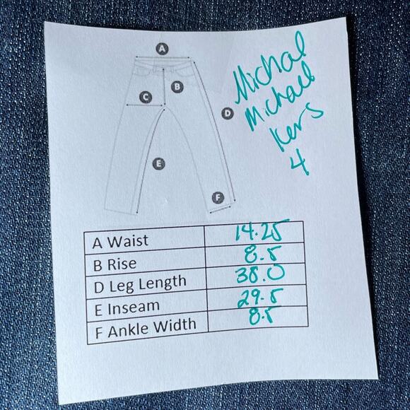 MICHEAL MICHAEL KORS CLASSIC STRAIGHT BLUE JEANS SMALL 4 - Picture 7 of 7